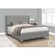 6040Q Grey Upholstered Queen Panel Bed