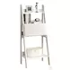 7040 White 61" Ladder Bookcase With Drop-Down Desk