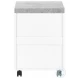 White Cement Drawer Filing Cabinet
