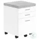 White Cement Drawer Filing Cabinet