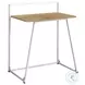 7119 Natural And White Metal 30" Computer Desk