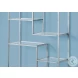 Silver Tempered Glass 72" Bookcase