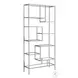 Silver Tempered Glass 72" Bookcase