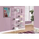 7159 White Tempered Glass 72" Bookcase