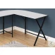 7195 White And Black 55" L Shaped Desk