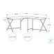 7196 Grey And Black 55" L Shaped Desk