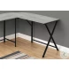 7196 Grey And Black 55" L Shaped Desk