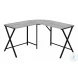 7196 Grey And Black 55" L Shaped Desk