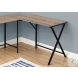 7197 Dark Taupe And Black 55" L Shaped Desk
