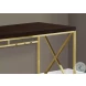 7201 Espresso And Gold 48" Computer Desk