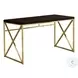 7201 Espresso And Gold 48" Computer Desk