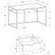 42" Black Computer Desk