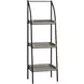 48" Dark Taupe And Black Metal Bookcase