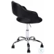 Black and Chrome Metal Swivel Office Chair