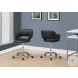 Black and Chrome Metal Swivel Office Chair