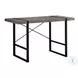 7310 Dark Taupe And Black 48" Computer Desk