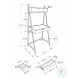 7331 Grey And Black 32" Ladder Desk