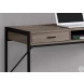 Dark Taupe and Black Metal 2 Drawer 48" Computer Desk