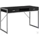 Cappuccino and Silver Metal 2 Drawer 48" Computer Desk
