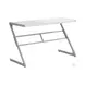White and Silver 48" Computer Desk