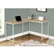 7397 Natural And White Metal 58" Computer L Desk