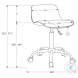 7463 White Swivel Adjustable Office Chair