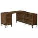 7490 Brown L Shape 60" Computer Desk