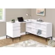7494 White L Shape 60" Computer Desk