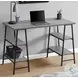 7524 Grey And Black 48" Computer Desk