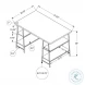 7527 White And Black 48" Computer Desk