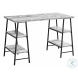 7527 White And Black 48" Computer Desk