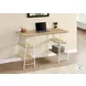 7529 Natural And White Metal 48" Computer Desk