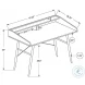 7540 Grey And Black 48" Computer Desk