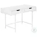 7554 White 2 Drawer 48" Computer Desk