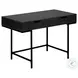 7556 Black 2 Drawer 48" Computer Desk