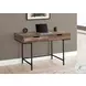 7557 Brown And Black Metal 2 Drawer 48" Computer Desk