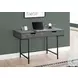 7559 Grey And Black Metal 2 Drawer 48" Computer Desk