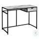 7571 White And Black 42" Computer Desk
