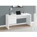 7581 High Glossy White 2 Drawer Computer Desk