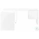 7582 White L Shaped Computer Desk