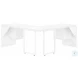 7582 White L Shaped Computer Desk