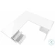 7582 White L Shaped Computer Desk