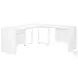 7582 White L Shaped Computer Desk