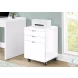 7583 White 3 Drawer Filing Cabinet