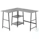 7591 Gray and Black 48" Computer Desk