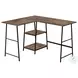 7593 Brown Reclaimed and Black 48" Computer Desk