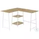 7597 Natural and White Marble 48" Computer Desk