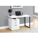 7646 White And Black 48" Computer Desk