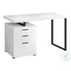 7646 White And Black 48" Computer Desk