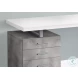 7648 White And Silver 48" Computer Desk